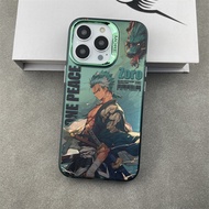 anime Comic characters electroplating hot silver Phone Case For iPhone 15 Pro Max 14 ProMax 13 12 12Pro 11 Shockproof Phone soft border hard case Mobile phone protective case green