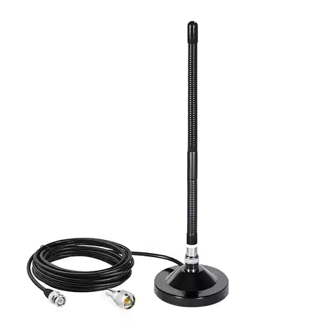 27MHz BNC Soft Whip Connector Antenna CB Radio Antenna Compatible with Cobra Midland Uniden Anyton H