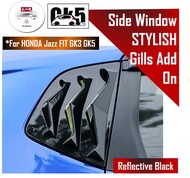 🔥SG SELLER🔥Honda Jazz Fit GK3 GK5 Car Side Window Louver BLACK Rear Quarter Windows Spoiler Vent