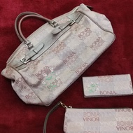 tas wanita branded original Bonia beserta dompet