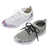 【預購】日本 | ELLE-SPORT(377192)：合成繊維+合成皮革＊休閒運動鞋/女鞋(尺寸：22．5cm-24．5cm/鞋跟：約3cm)_免運。