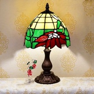 8吋聖誕紅合金桌燈|Tiffany蒂芬妮手工彩繪玻璃桌燈