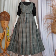 GAMIS OVERALL MOTIF KOTAK-KOTAK INER LEPAS TERBARU