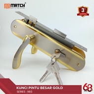 Minimalist Home Door Handle Size 25CM MATCH Large Door Lock One Set Ready to Install 3 Year Warranty