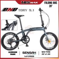 BNB TORY 9.1 / HOTTEST 2010 SPORTS-X 20" SENSAH 9 Speed Aluminum Folding Bike / Basikal Lipat Aluminum
