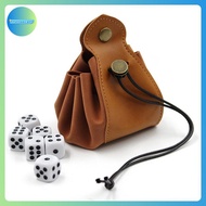 AA PU Leather Dice Bag Tray Cute Drawstring Pouch Coin Purse Dice Storage Bag SG