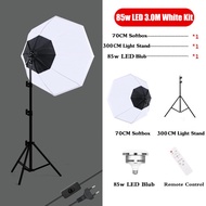 สตูดิโอถ่ายภาพ ไฟต่อเนื่อง ไฟสตูดิโอ 300W LED E27 Studio Light Softbox ไฟ ฉากถ่ายรูป ไฟถ่ายรูป ไฟไลฟ