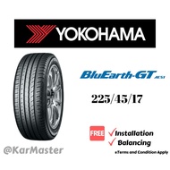 225/45/17 Yokohama BluEarth AE51 GT (With Installation)