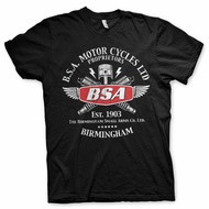 O-Neck Short Sleeve Bsa Vintage Motorcycles Birmingham Motorbike Authorized Man Mens Casual T-Shirt