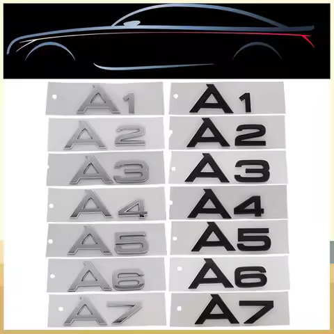 3D A1 A2 A3 A4 A5 A6 A7 A8 Letters for Car Styling Accessories car Engine Hood Fender trunk Tail Rea