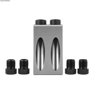 CLEIGHTEEN8H 7pcs/set Pocket Hole Jig, Wood Work Positioner 6/8/10mm Drive Adapter Woodworking Hole 