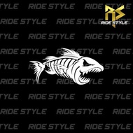 Skull Fish Skeleton Fish Car Sticker