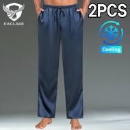 EAGLADE 2PCS Pajama Sleepwear Clothes Pyjamas for Men 8909 in Blue G07