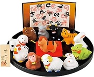 (Setomonohonpo) Zodiac Ornaments [O-Bon: Length 7.9 x Width 8.9 inches (20 x 22.5 cm), Doll Each: He