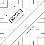 Bloc Loc Half Square Triangle Multiple-Sized Quilting Ruler 1-1/2" with Grid Lines Tools for Quilter