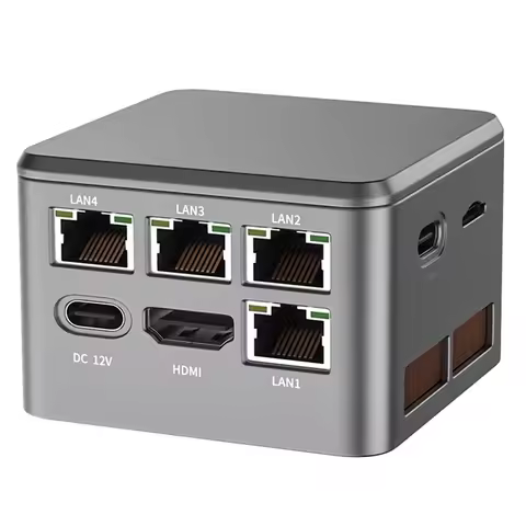 Pocket Mini PC Soft Router N100 N150 4*Intel i226-V 2.5G Firewall Box NVMe HDMI2.0 Type-C Proxmox pf