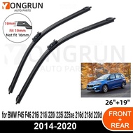Front Wipers For BMW F45 F46 216i 218i 220i 225i 225xe 216d 218d 220d 2014-2020 26"+19" Car Windshie