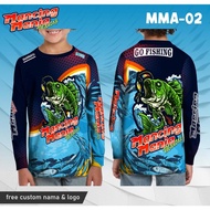 Jersey anak mancing mania baju fishing kaos lengan panjang -MURAH-