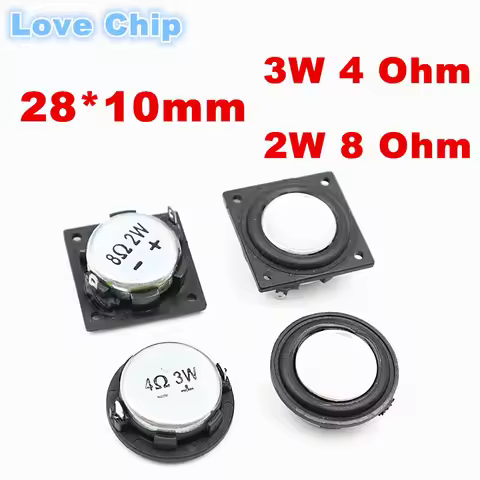 2pcs 1 Inch 28mm Woofer Speaker 4OHM 3W 8 ohm 8R 2W Magnet Full Range Speaker Repair Bass Audio Roun