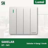 LUMA 4 Gang 1 Way Switch (2 YEAR WARRANTY) Wall Light Switch Type 86 Home ON OFF Light Switch Hotel/