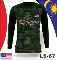 Jersey Malaysia Sport T-shirt Baju Jersey Dewasa Lengan Panjang #LS-67