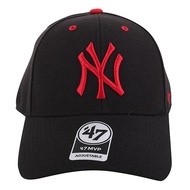 47BRAND-NY Red Embroidery Thread Chapter 47 Male Baseball Cap/(Black)