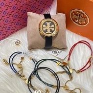 Komniaeti Jam Tangan Wanita Tory Burch Miller Set Cuff Gelang Original