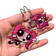 Anime Fan พวงกุญแจ พาวเวอร์พัฟเกิร์ลพวงกุญแจ powerpuff พวงกุญแจ ตุ๊กตาห้อยกระเป๋าน่ารักๆ สาว Powerpu