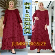 MX BELINDA JUMBO 5XL 4XL/3XL 2XL/XL BUSUI/ BRUKAT/ WOMEN'S DRESS PARTY DRESS/ LONG SLEEVE