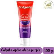 Colgate optic white purple คอลเกต ยาสีฟัน อ๊อพติค ไวท์ เพอร์เพิล 100กรัม
