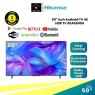 (Deliver By Courier) Hisense 50" Inch Android TV 4K HDR TV | 50A6500H 电视机 Tv Hisense Tv 50 Inch Televisyen Google Tv