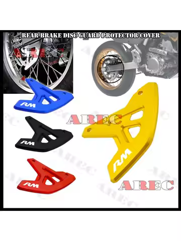 RM LOGO Motorcycle Rear Brake Disc Guard Cover Protector Accessories For SUZUKI RM125 2003-2010 RM25