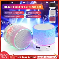 LED Bluetooth Speaker Rechargeable Bluetooth Speaker With Light Support USB/ AUX/ TF Card Colorful Portable Wireless Speaker Mini Berlampu