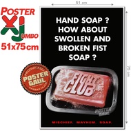 Poster XJumbo FILM POSTER REPRODUCTION : FIGHT CLUB (TEASER STYLE a) #XJFJP451 - size 51 x 75 cm