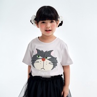 CACO-Ruthford Big Face Towel Embroidered Short T ‧ Parent-Child Style-Child [L3DI017]