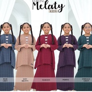 KIDS Kurung Moden Baggy Laty Ironless Flowy Blue Grey Soft Brown Maroon Purple Emerald Green