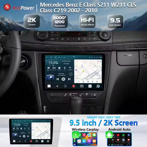 2K redpower 75568 HiFi car radio for Mercedes-Benz E-Class W211 (03.2002-02.2009), CLS-Class w219 (1