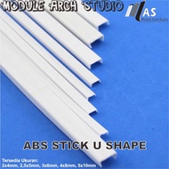 ABS Stick U Shape - U-Shaped Plastic Holder Stick - C Channel Iron Model