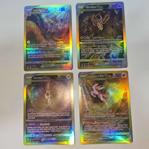 4pcs PTCG Cards DIY UR Giratina ACG Dialga Collection Hand-painted Collection Arceus Palkia Homemade