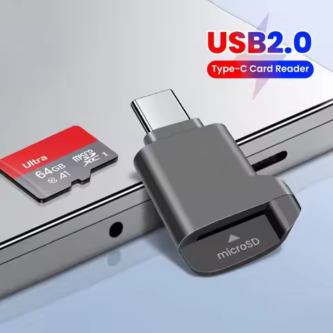 Type-C 2.0 Mini TF Card Reader External Storage Black Stretch Memory Stick USB C 2.0 Plug Mini TF Ca