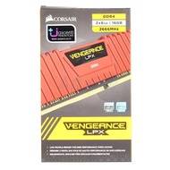 RAM DDR4(2666) 16GB (8GBX2) CORSAIR Vengeance LPX Red (CMK16GX4M2A2666C16R)