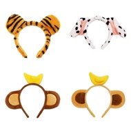 Halloween Animal Headband Monkey Tiger Dalmatian Headband for Kids Cosplay Party Hair Accessories