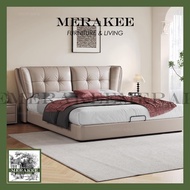 MERAKEE Queen/King Genuine Leather Bed Frame Bedroom Furniture JC826
