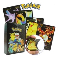 (HỎA TỐC HCM) Bộ 27 55 110 150 Thẻ Bài Pokemon Chơi Đối Kháng Kim Loại Màu Vàng Bạc Đen Vmax GX EX (