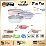 Steincookware GLOW PAN 26cm Wok Pan + Lid Non-Stick Glass Lid Stein Cookware Wok Pan 26cm Granite Ge