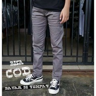 Chino Pants Long COTTON TWILL PREMIUM FORMAL CASUAL SLIMFIT Office Guys Adult JUMBO