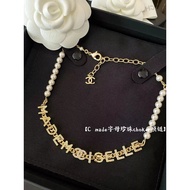 made字母珍珠choker项链