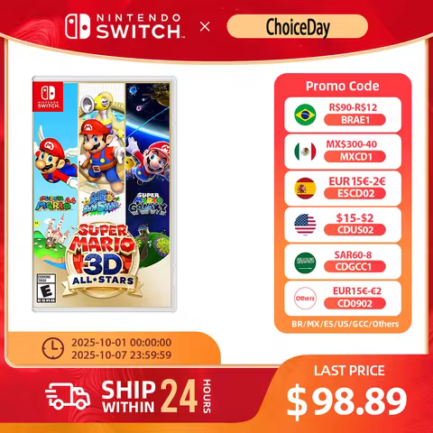 Nintendo Swtich - Super Mario 3D All Star Collection - 4.5GB Adventure Action Game Card