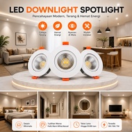 CAHAYA & LED SPOTLIGHT DOWNLIGHT 3W 5W 7W WARMWHITE WHITE LIGHT LED SPOTLIGHT DOWNLIGHT/