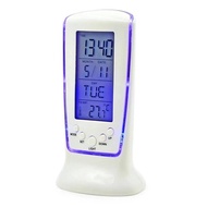 นาฬิกาปลุกปฏิทินแบบดิจิตอล Square Clock 510 Fashion LCD Alarm Clock With Calendar Digital Clock Thermometer LED Blue